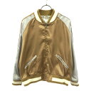 古着 niko and... ニコアンド スカジャン ゴールド×ホワイト レディース 【中古】