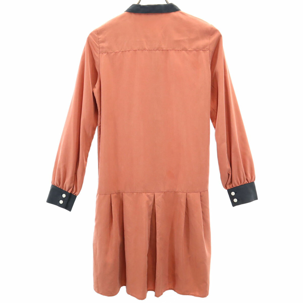 古着 FRED PERRY フレッドペリー 長袖 シャツワンピース 8 オレンジ系 レディース 【中古】