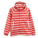 古着 HELLY HANSEN ヘリーハンセン ボーダー柄 レインジャケット M レッド 収納袋付き アウトドア レディース 【中古】