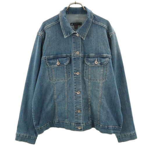 古着 Lee リー ストレッチ デニムジャケット XL ブルー系 レディース 【中古】 【PD】 古着 Lee リー ストレッチ デニムジャケット XL ブルー系 レディース 【中古】 【PD】