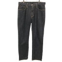 古着 EDWIN エドウィン 日本製 403 ストレートデニムパンツ w33 ブラック ジーンズ メンズ 【中古】(4)