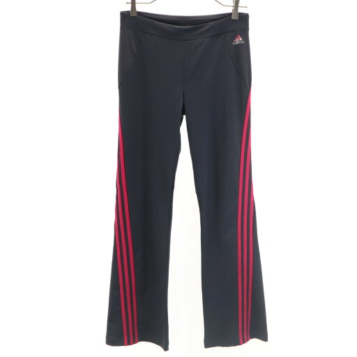 古着 adidas アディダス トレーニング フレア ロングジャージパンツ L グレー 3ライン レディース 【中古】 古着 adidas アディダス トレーニング フレア ロングジャージパンツ L グレー 3ライン レディース 【中古】
