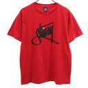 古着 STUSSY ステューシー 90s オールド 紺タグ 半袖 Tシャツ M レッド メンズ 【中古】 【PD】(4)