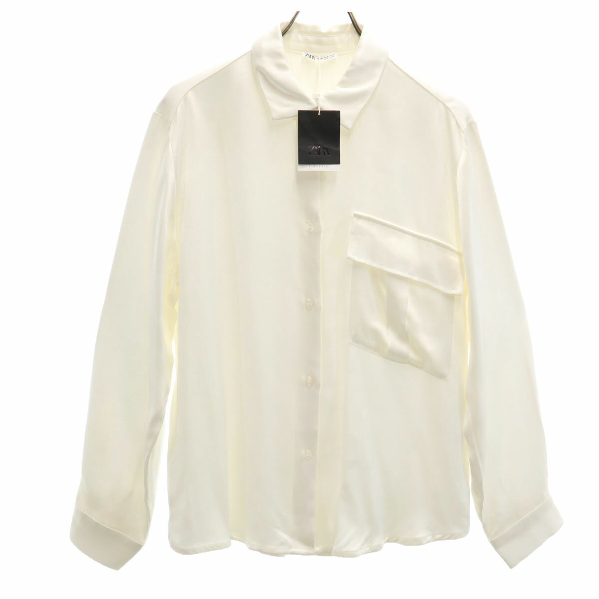 乐天商城 - 古着 ZARA ザラ 長袖 シャツ M ホワイト レディース 【中古】 【PD】
