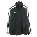 古着 adidas アディダス トレーニング ジップジャケット L ブラック 裏メッシュ メンズ 【中古】