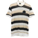 古着 D&G DOLCE&GABBANA ディーアンドジー ドルチェアンドガッバーナ イタリア製 ボーダー柄 半袖 Tシャツ L ベージュ レディース 【中古】(4)