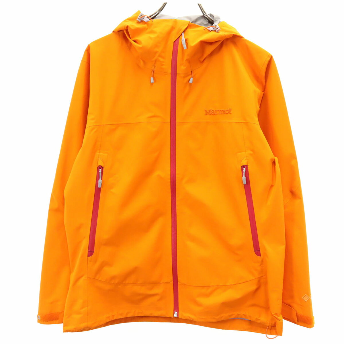 古着 MARMOT マーモット レインジャケット L オレンジ アウトドア レディース 【中古】