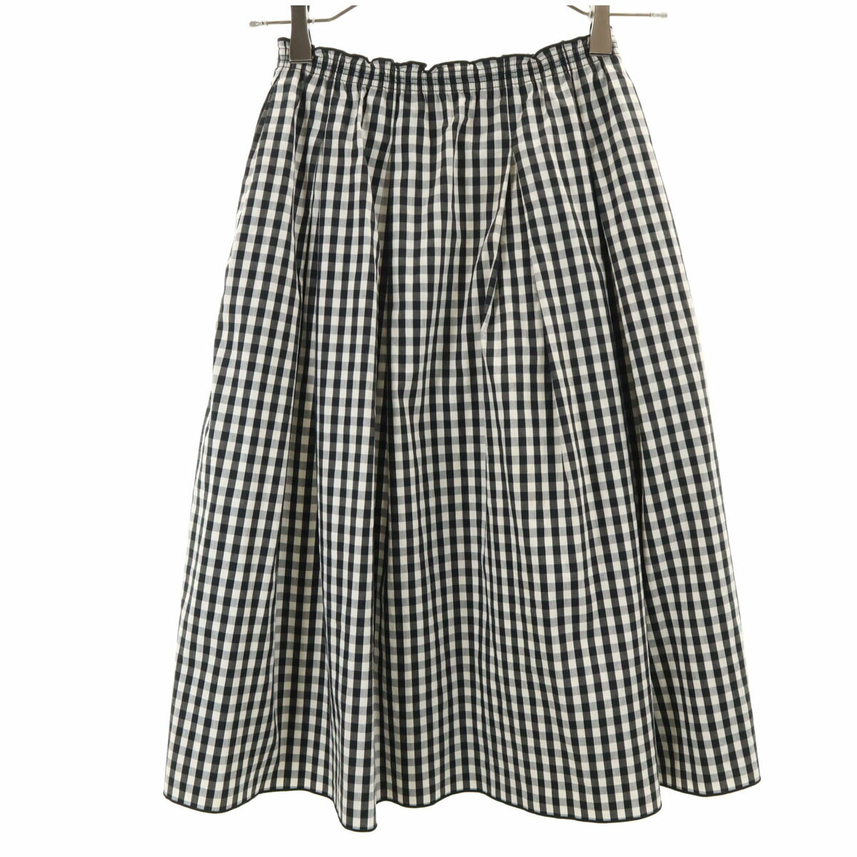 古着 FOXEY NEW YORK フォクシー ニューヨーク 日本製 ミディ丈 フレアスカート F ブラック系 レディース 【中古】 【PD】
