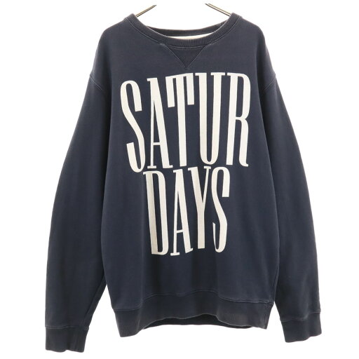 古着 SATURDAY'S サタデーズ 長袖 スウェット トレーナー L チャコール メンズ 【中古】 古着 SATURDAY'S サタデーズ 長袖 スウェット トレーナー L チャコール メンズ 【中古】