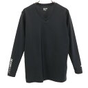 古着 BEAMS GOLF ビームスゴルフ 長袖 Vネック インナー ウェア M ブラック メンズ 【中古】 【PD】