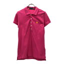 古着 RALPH LAUREN ラルフローレン THE SKINNY POLO ロゴ刺繍 半袖 鹿の子 ポロシャツ S ピンク系 レディース 【中古】(4)