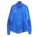 古着 PUMA プーマ トレーニング トラックジャケット L ブルー ジャージ 裏トリコット メンズ 【中古】
