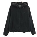 古着 NIKE ナイキ トレーニング 長袖 ジップパーカー M ブラック 裏メッシュ メンズ 【中古】