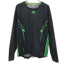 古着 adidas アディダス トレーニング 長袖 メッシュ ウェア S 黒 メンズ 【中古】