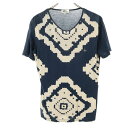 古着 Vivienne WestwoodMAN ヴィヴィアンウエストウッドマン 日本製 柄入り 半袖 Tシャツ 44 ネイビー メンズ 【中古】 【PD】