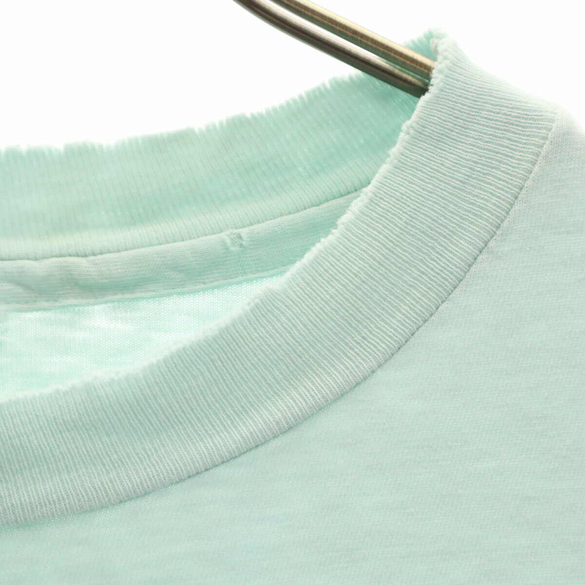 古着 Hanes ヘインズ 80s 90s USA製 オールド 鉄道プリント 半袖 Tシャツ XL ミント系 シングルステッチ BEEFY-T メンズ 【中古】