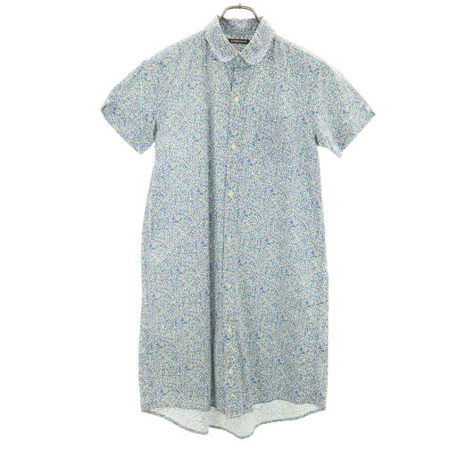 古着 BEAMS BOY WEAR ビームスボーイウェア 花柄 半袖 シャツワンピース ブルー レディース 【中古】 古着 BEAMS BOY WEAR ビームスボーイウェア 花柄 半袖 シャツワンピース ブルー レディース 【中古】
