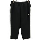 古着 adidas アディダス トレーニング クロップドパンツ M ブラック メンズ 【中古】