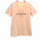 古着 COACH コーチ 花柄刺繍 半袖 Tシャツ M ペールオレンジ 33867 レディース 【中古】(4)
