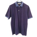 古着 Christian Dior MONSIEUR クリスチャンディオール ムッシュ 90s オールド 半袖 パイル地 ポロシャツ M 紺紫 メンズ 【中古】(4)