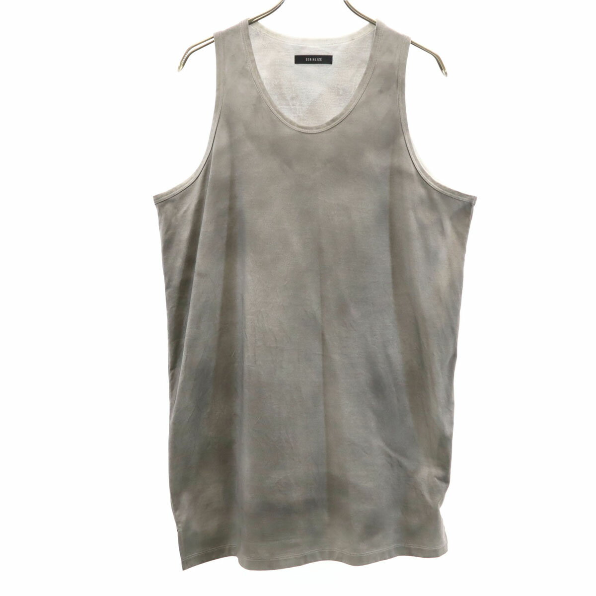古着 SERIALIZE シリアライズ 日本製 タイダイ柄 タンクトップ 2 グレー メンズ 【中古】
