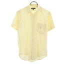 古着 Polo by Ralph Lauren ポロバイラルフローレン 80s ヴィンテージ 緑タグ ボーイズ 半袖 オープンカラーシャツ 16 イエロー シアサッカー キッズ 【中古】
