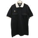 古着 PUMA プーマ 90s 日本製 ヒットユニオン サッカー 半袖 レフリー ポロシャツ ブラック 審判 メンズ 【中古】