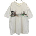 古着 CAROLINA CONNECTION カロライナコネクション 90s USA製 オールド ホース プリント 半袖 Tシャツ XL グレー シングルステッチ メンズ 【中古】