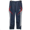 古着 adidas アディダス トレーニング パンツ M ネイビー 3ライン メンズ 【中古】