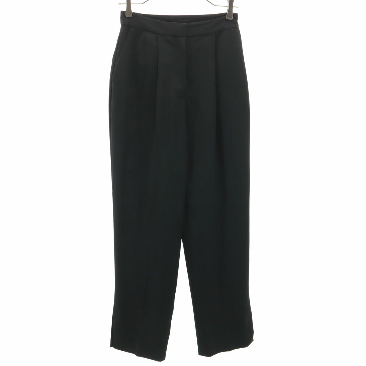 古着 Mila Owen ミラオーウェン タック パンツ 1 黒 レディース 【中古】(4)