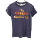 古着 CHED By Anvil 80s USA製 ヴィンテージ The Fabulous Fox 半袖 Tシャツ S ネイビー シングルステッチ メンズ 【中古】(4)