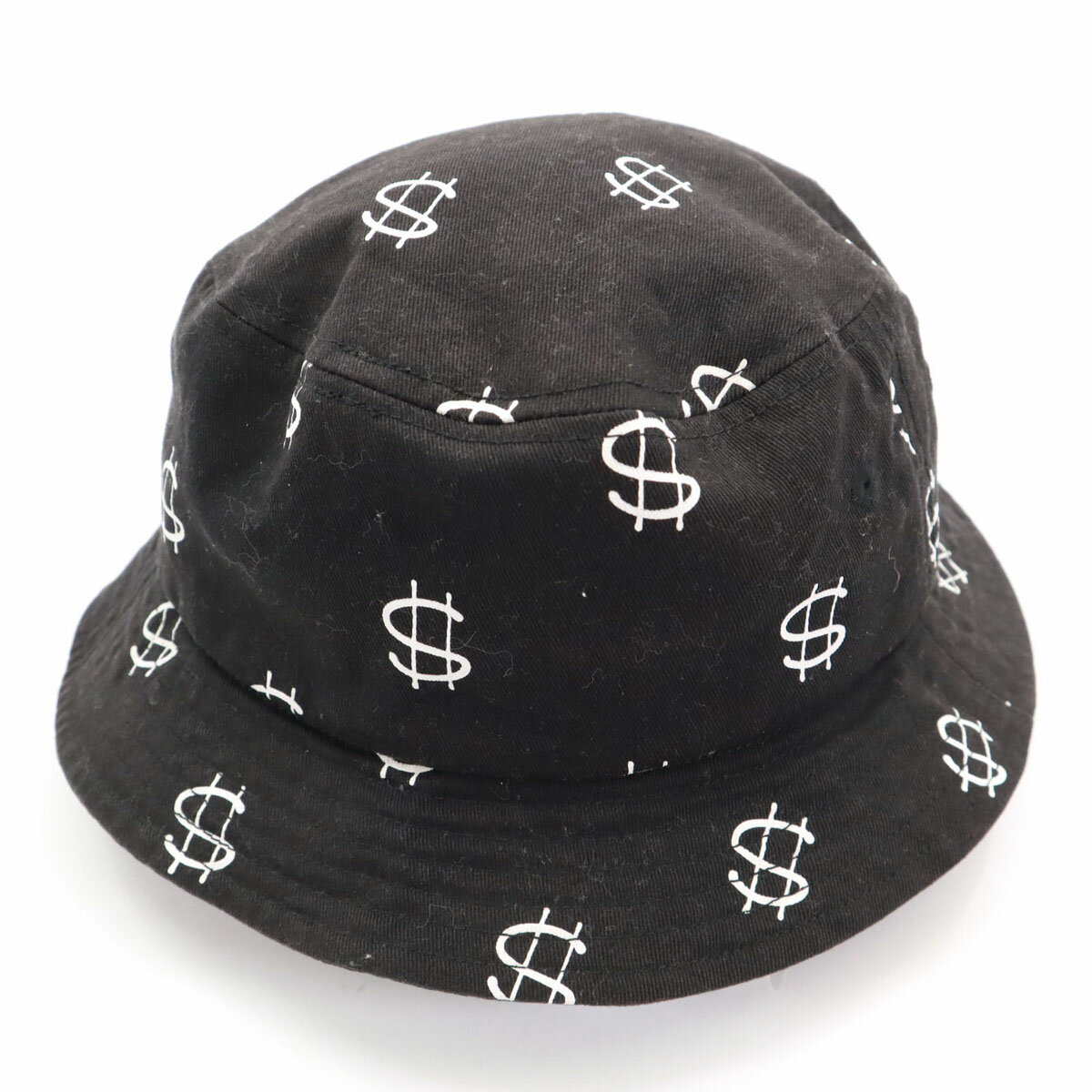 古着 STUSSY ステューシー 総プリント バケット ハット L ブラック レディース 【中古】