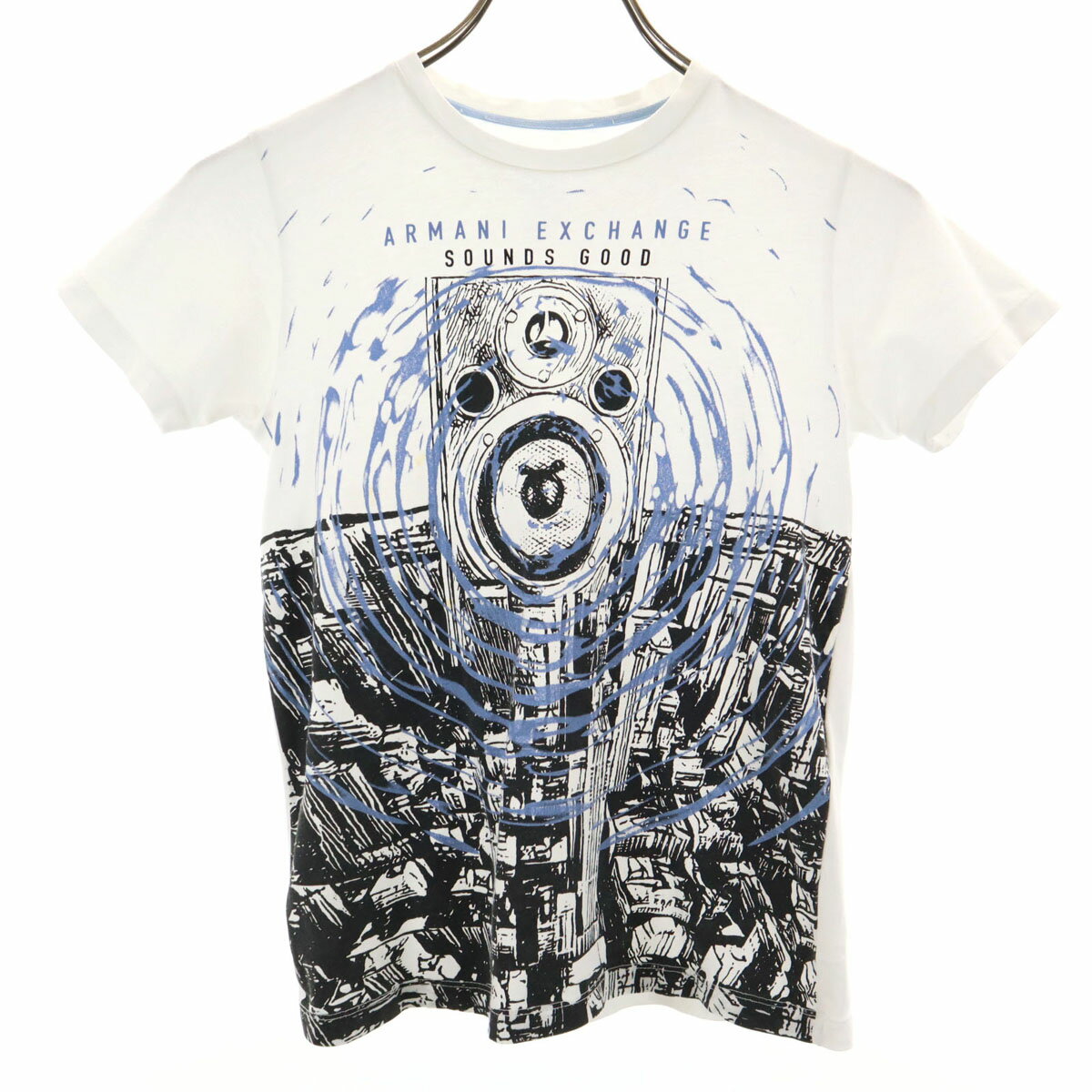 古着 ARMANI EXCHANGE アルマーニエクスチェンジ 半袖 Tシャツ 10A 白 キッズ 【中古】(4)