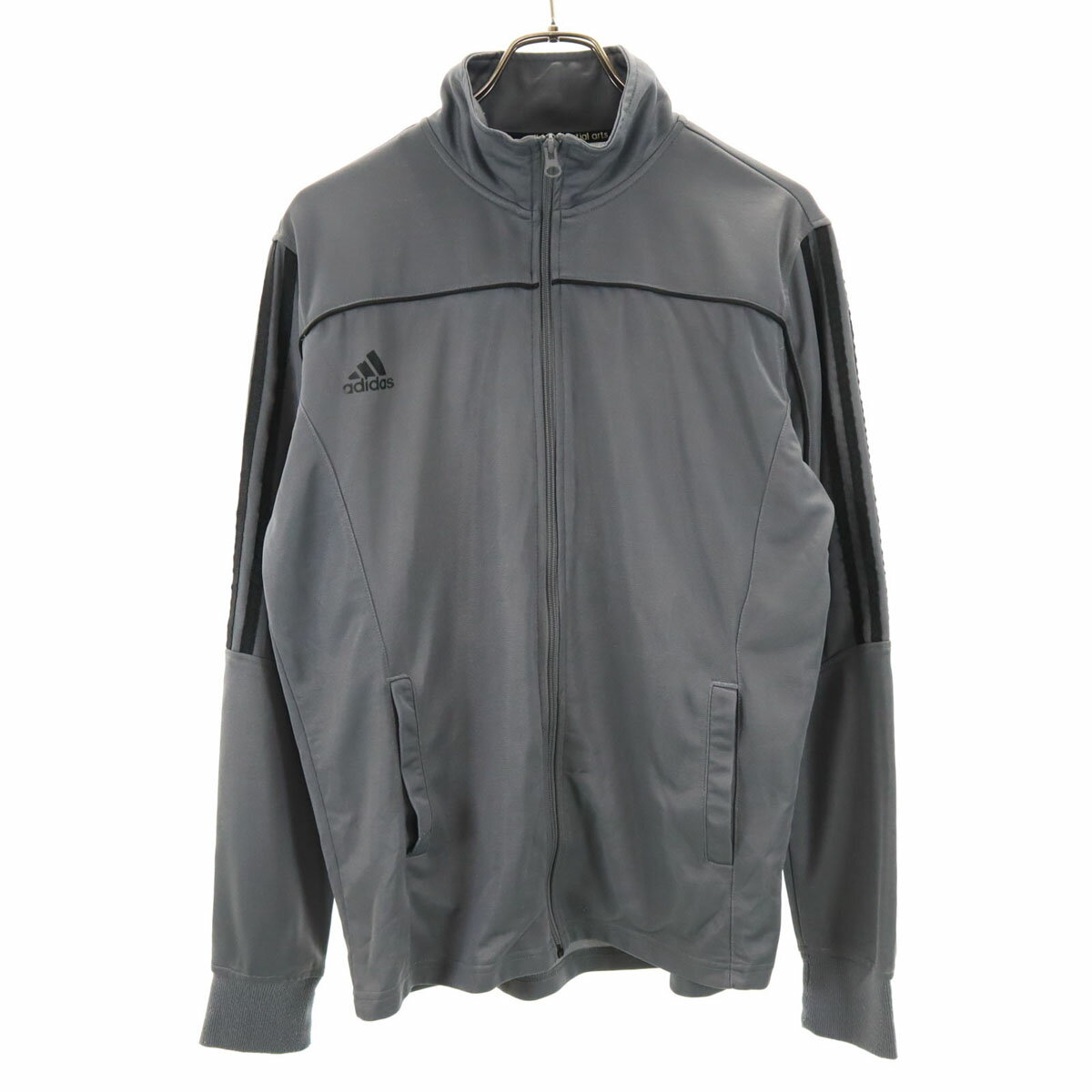 古着 adidas アディダス トラックジャケット L グレー ジャージ メンズ 【中古】