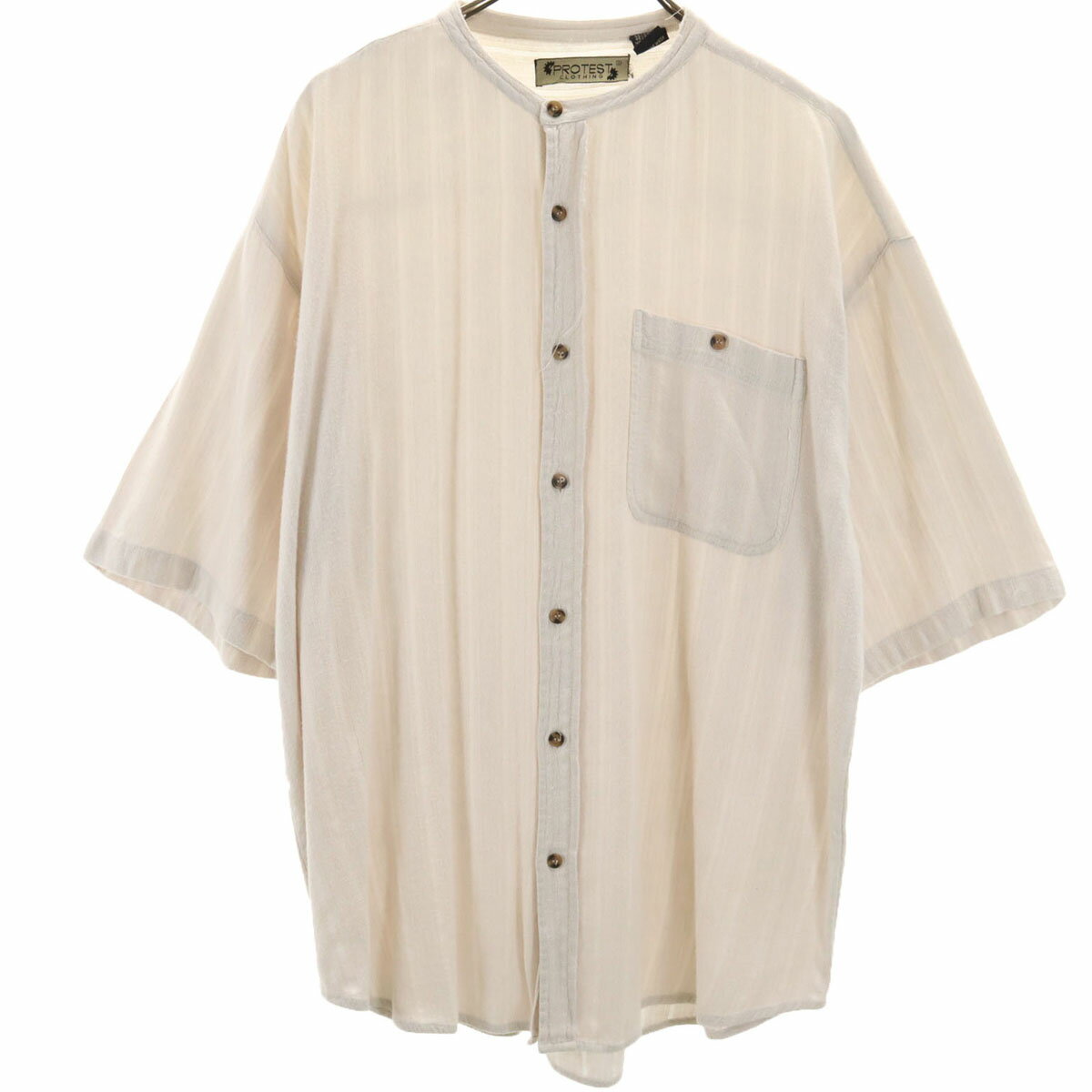 古着 PROTEST CLOTHING 00s 半袖 シャツ L オフホワイト メンズ 【中古】
