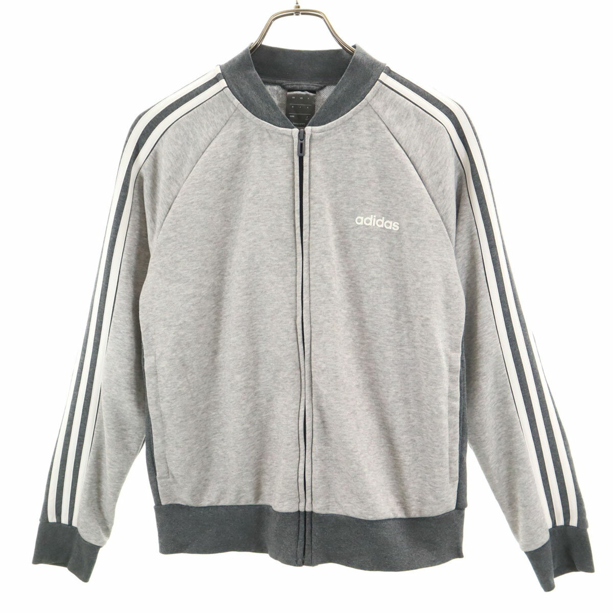 古着 adidas アディダス スウェット ボンバー ジャケット XOT グレー レディース 【中古】