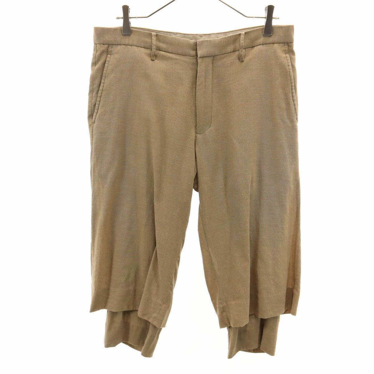 古着 MIHARA YASUHIRO ミハラヤスヒロ 日本製 ウールブレンド ハーフ パンツ M ブラウン系 メンズ 【中古】