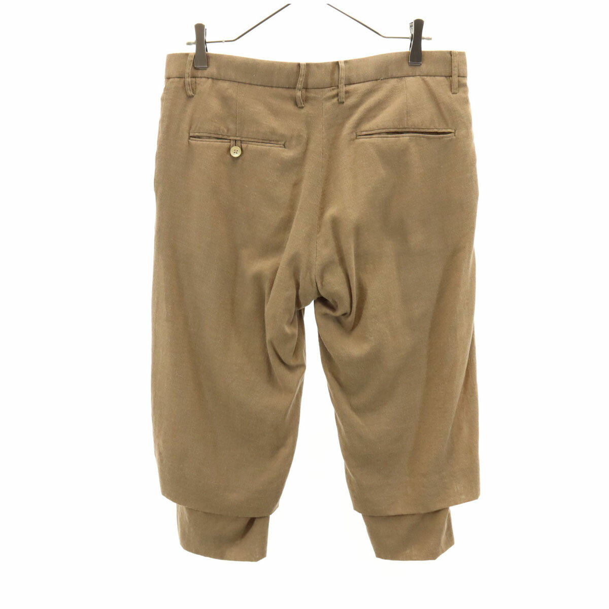 古着 MIHARA YASUHIRO ミハラヤスヒロ 日本製 ウールブレンド ハーフ パンツ M ブラウン系 メンズ 【中古】