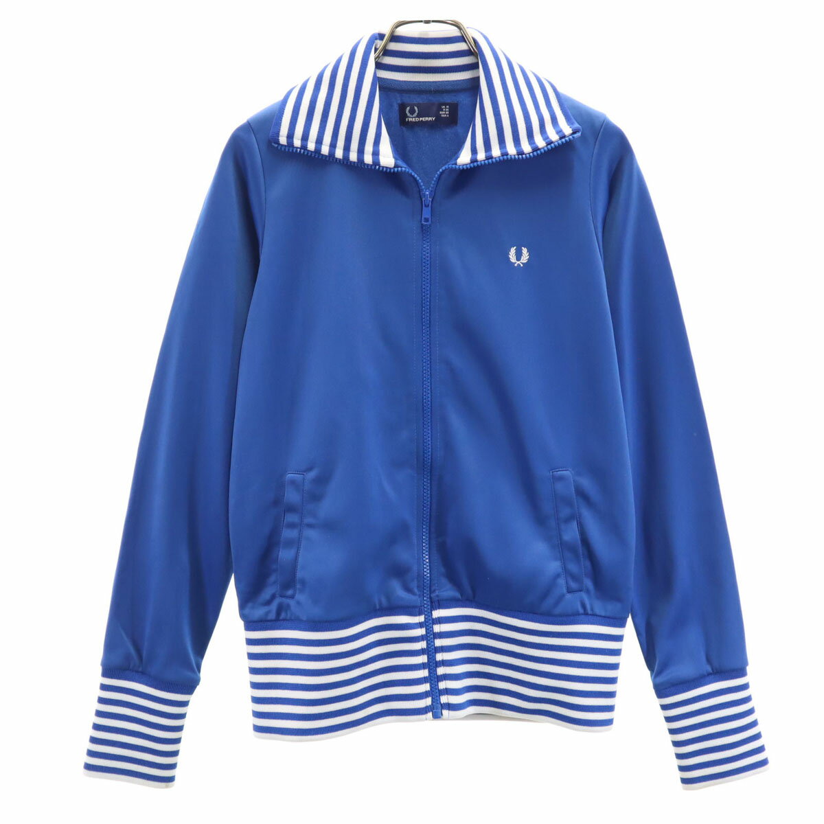 古着 FRED PERRY フレッドペリー トレーニング トラックジャケット 6 青 ジャージ 裏フリース レディース 【中古】 【PD】のサムネイル