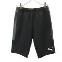 古着 PUMA プーマ トレーニング ジャージ ハーフパンツ XL ブラック メンズ 【中古】
