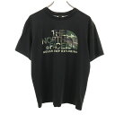 古着 THE NORTH FACE ザノースフェイス 日本製 半袖 Tシャツ L ブラック アウトドア メンズ 【中古】