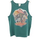 古着 Walt Disney World ウォルトディズニーワールド 90s USA製 オールド ANIMAL KINGDOM プリント タンクトップ XL グ...