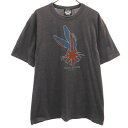 古着 JUNK FOOD ジャンクフード USA製 半袖 Tシャツ L チャコールグレー メンズ 【中古】