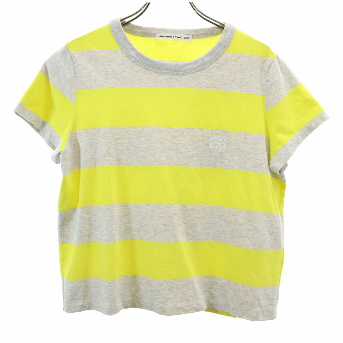 古着 Alexander Wang アレキサンダーワン ボーダー柄 半袖 Tシャツ S グレー系 レディース 【中古】