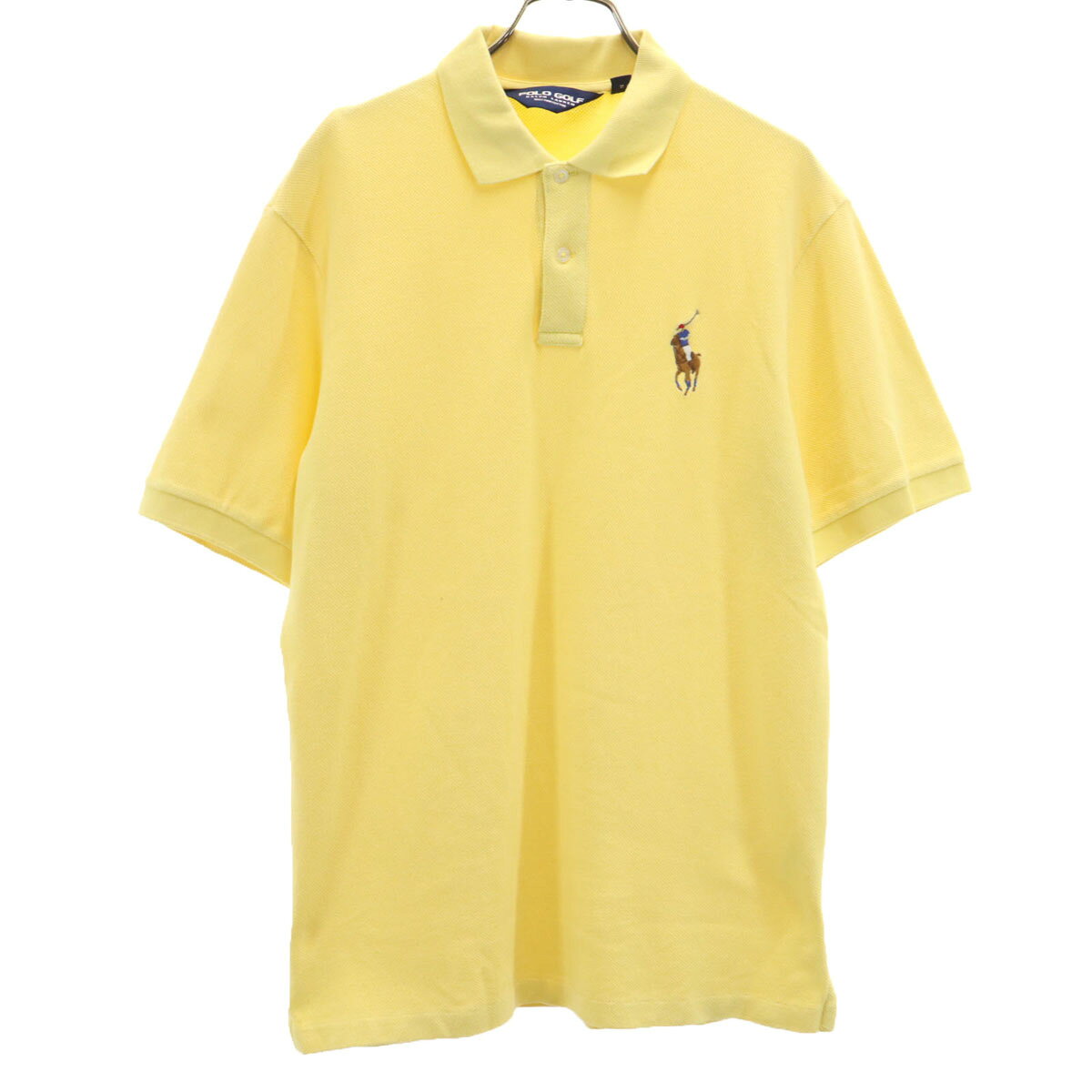 Rakuten - 古着 POLO GOLF ポロゴルフ 半袖 ポロシャツ M イエロー ナイガイ 鹿の子地 メンズ 【中古】