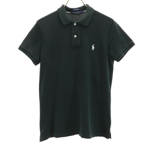 古着 RALPH LAUREN GOLF ラルフローレンゴルフ 半袖 ポロシャツ M 黒 ナイガイ 鹿の子地 レディース 【中古】 古着 RALPH LAUREN GOLF ラルフローレンゴルフ 半袖 ポロシャツ M 黒 ナイガイ 鹿の子地 レディース 【中古】