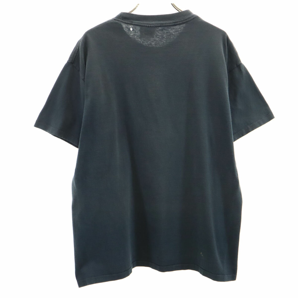 古着 HAZELWOOD PREMO 90s USA製 オールド ネオン カウボーイプリント 半袖 Tシャツ L ブラック シングルステッチ メンズ 【中古】