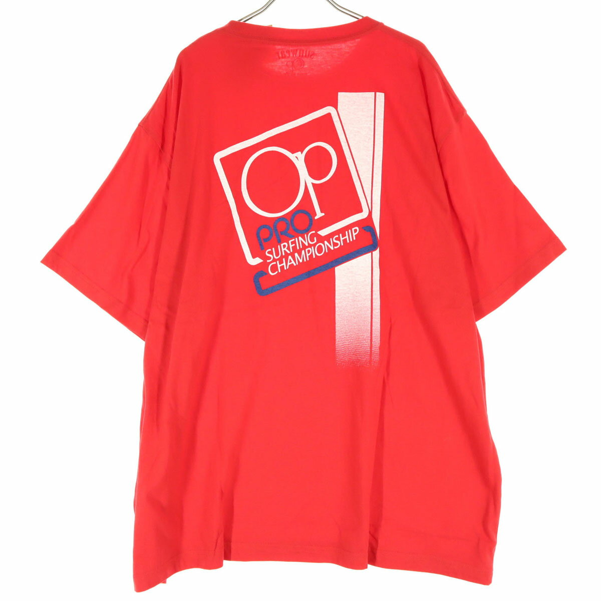 古着 未使用 Sun Wear サンウェア ロゴプリント 半袖 Tシャツ 4L レッド メンズ 【中古】