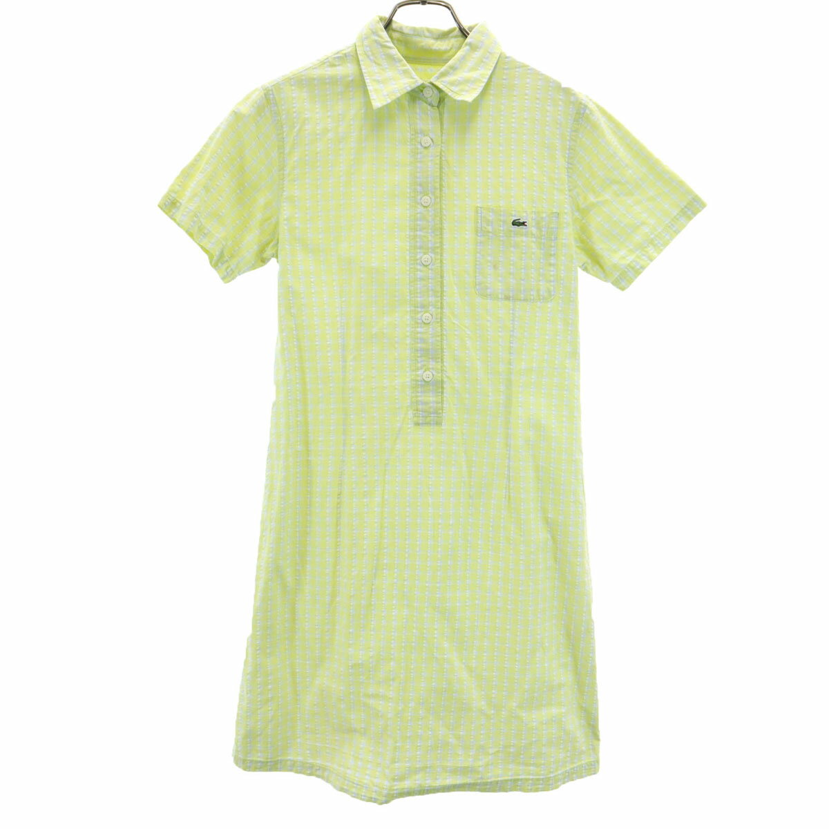 古着 LACOSTE ラコステ ストライプ 半