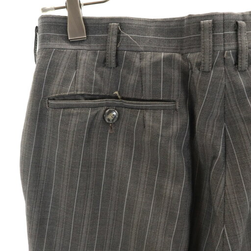 古着 60s 70s ヴィンテージ ストライプ ジャパンヴィンテージ ストレートパンツ カーキ系 メンズ 【中古】